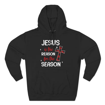 Jesus is the Reason for the Season Christmas Lights Pullover Hoodie