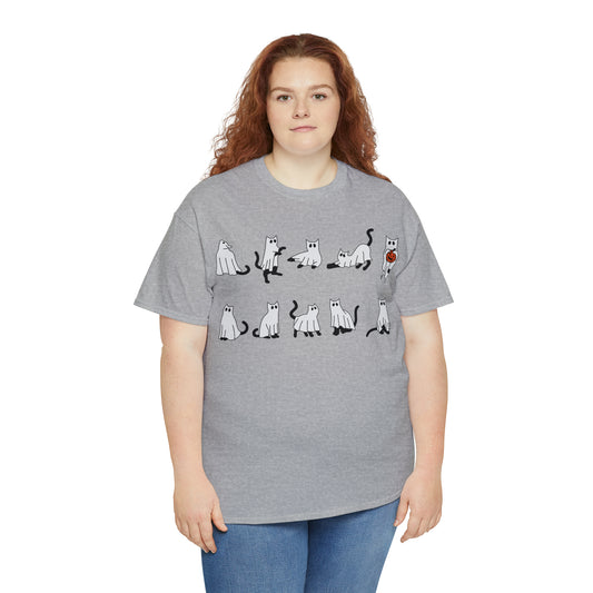 Ghost Cats Halloween Short Sleeve Tee