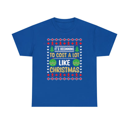 It's Beginning To Cost a Lot Like Christmas Ugly Sweater Short Sleeve Tee