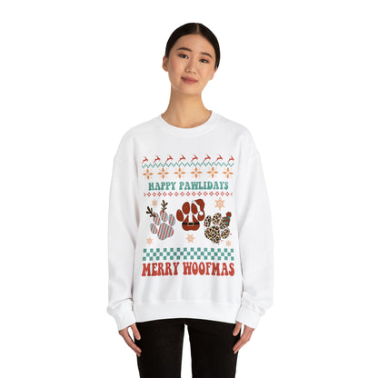 Happy Pawlidays Merry Woofmas Christmas Ugly Sweater Sweatshirt