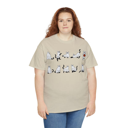 Ghost Cats Halloween Short Sleeve Tee