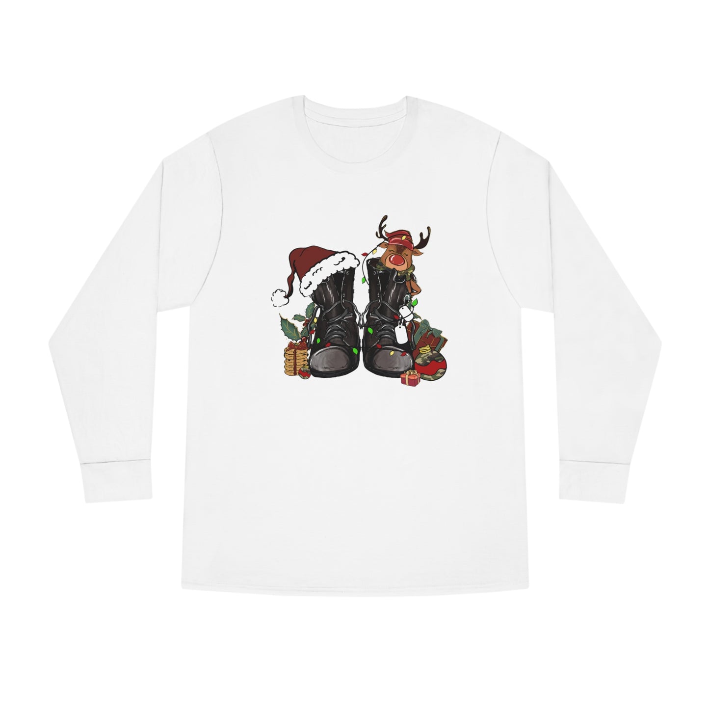 Military Boots Christmas Long Sleeve Tee