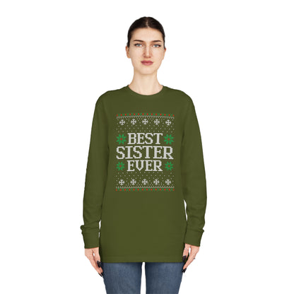 Best Sister Ever Christmas Ugly Sweater Long Sleeve T-shirt