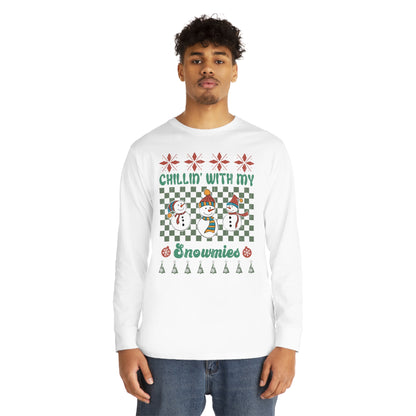 Chillin' With My Snowmies Ugly Sweater Long Sleeve Tee