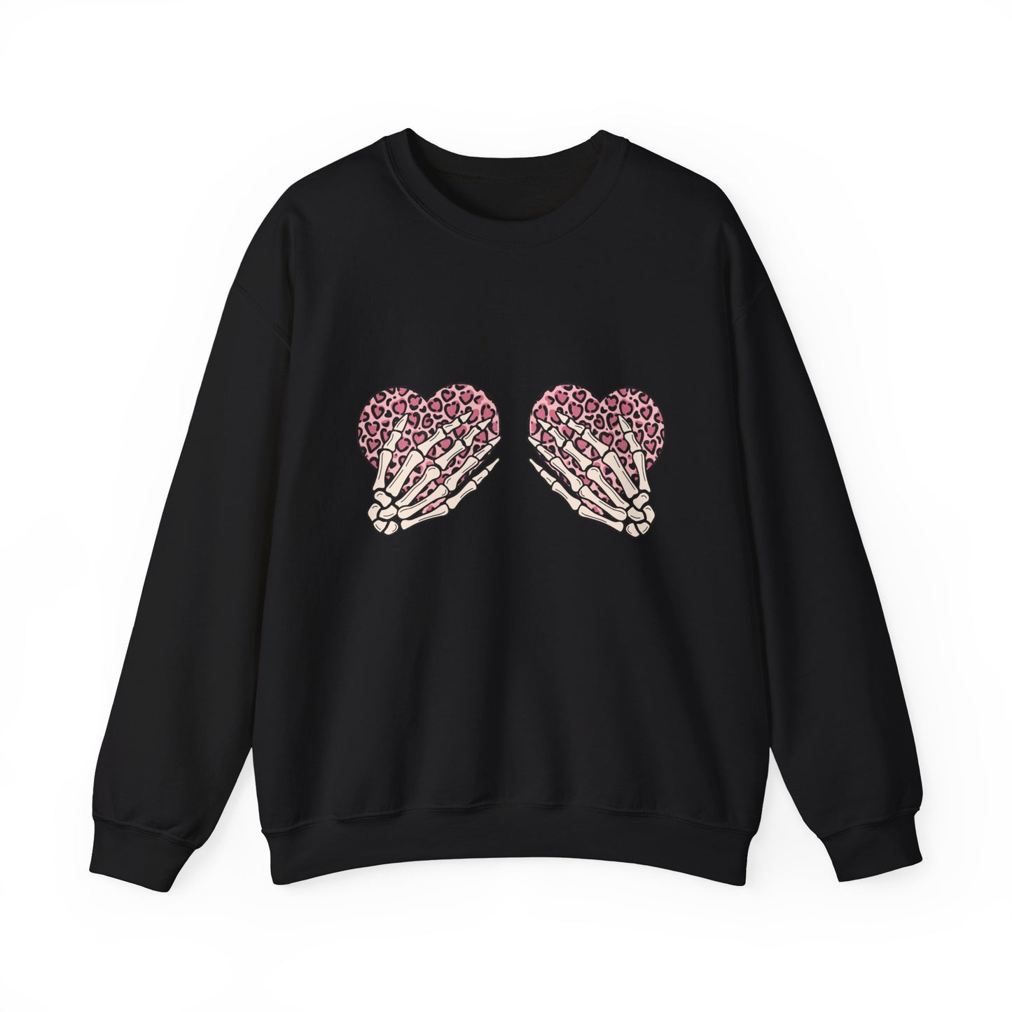 Skeleton Hand on Hearts Valentine Sweatshirt