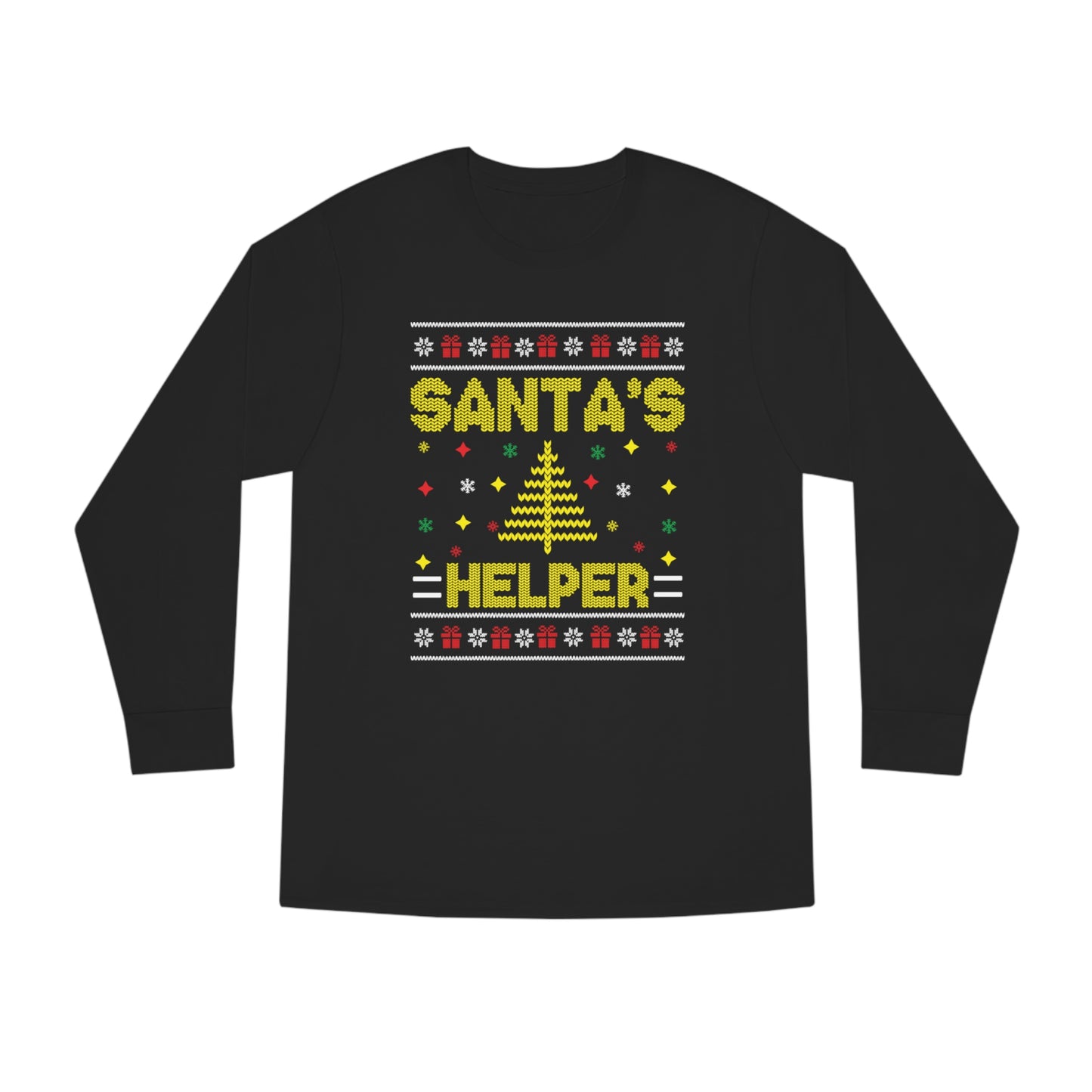 Santa's Helper Christmas Ugly Sweater Long Sleeve T-shirt