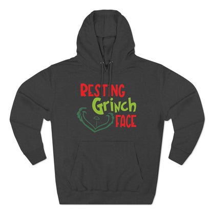 Resting Grinch Face Christmas Pullover Hoodie