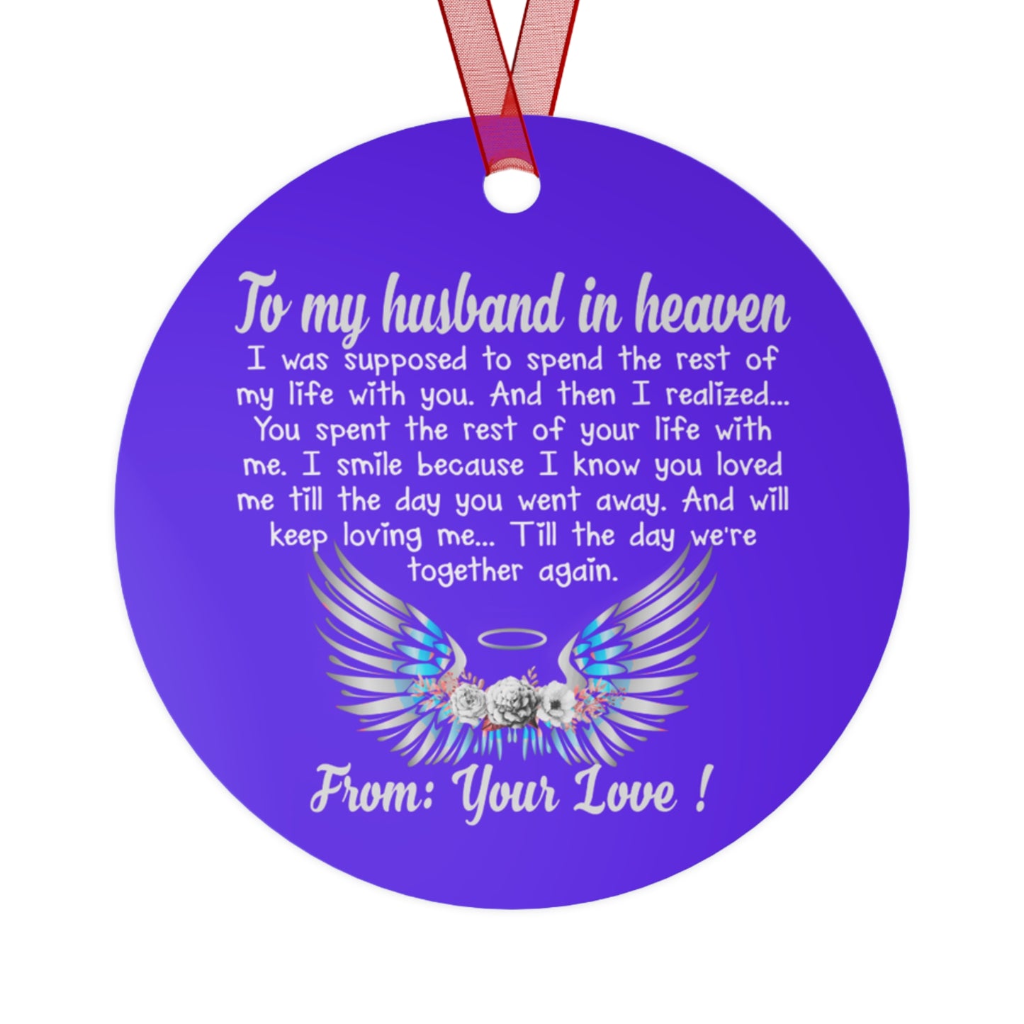 To My Husband in Heaven Memorial Ornament