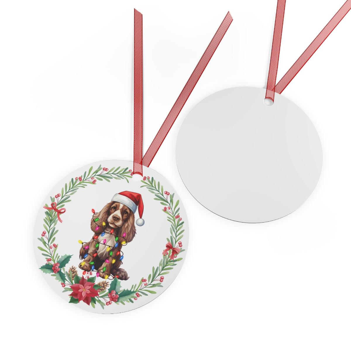 Cocker Spaniel Dog in Lights Ornament