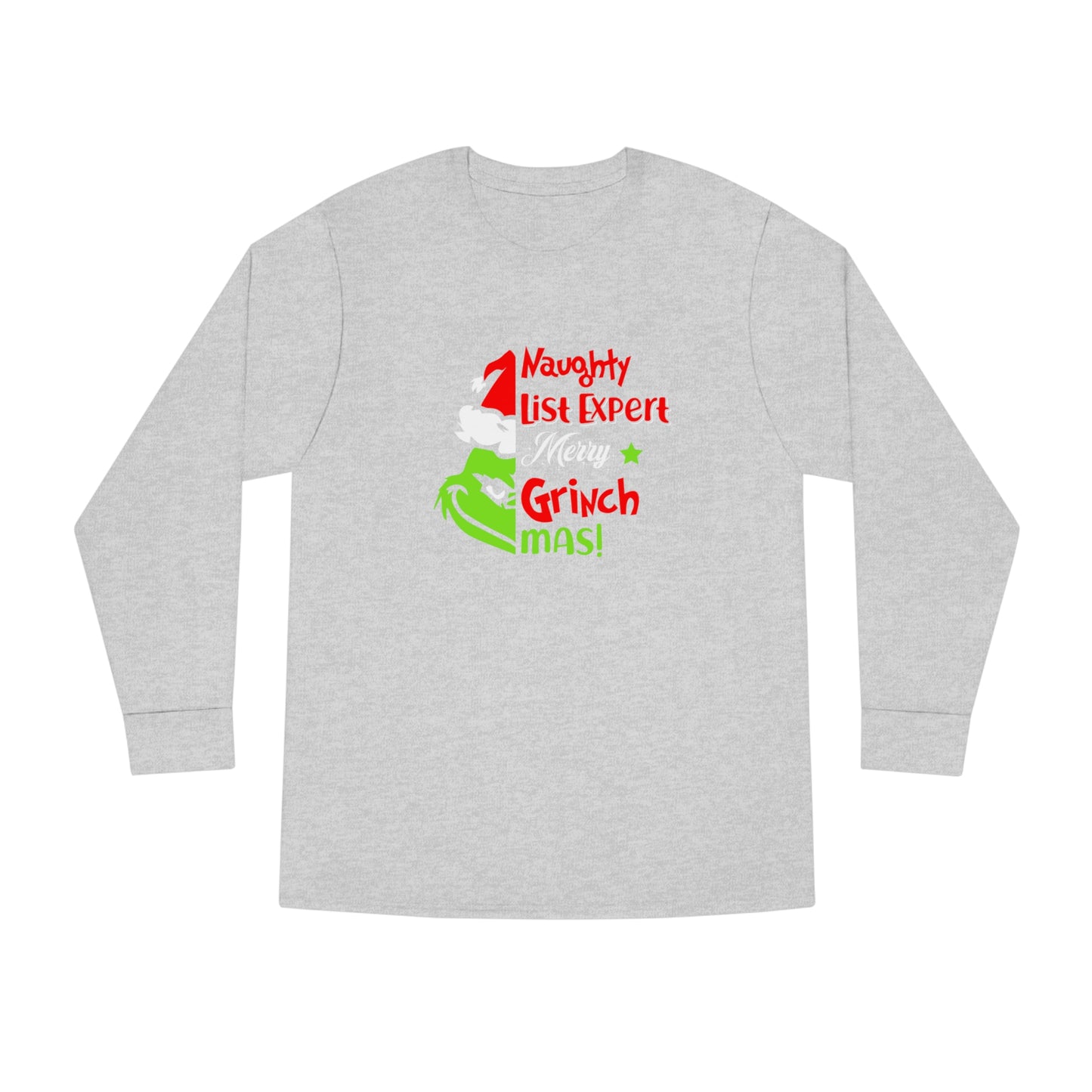 Naughty List Expert Grinch Christmas Long Sleeve T-shirt