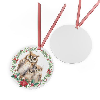 Brown Owl Family of 3 Ornament