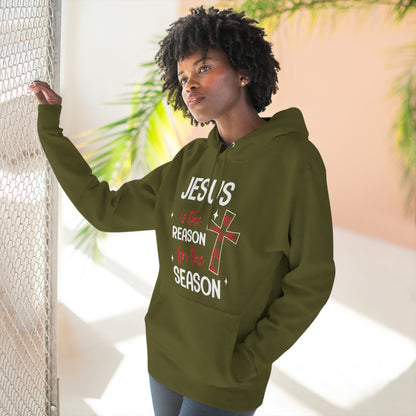 Jesus is the Reason for the Season Christmas Lights Pullover Hoodie