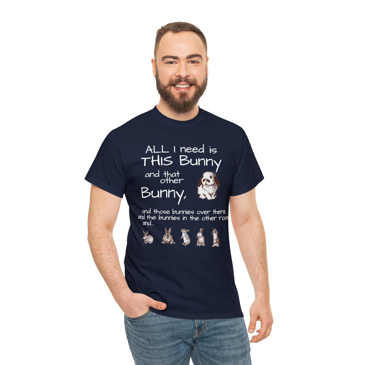 All The Bunnies Rabbit lover Unisex Heavy Cotton Tee