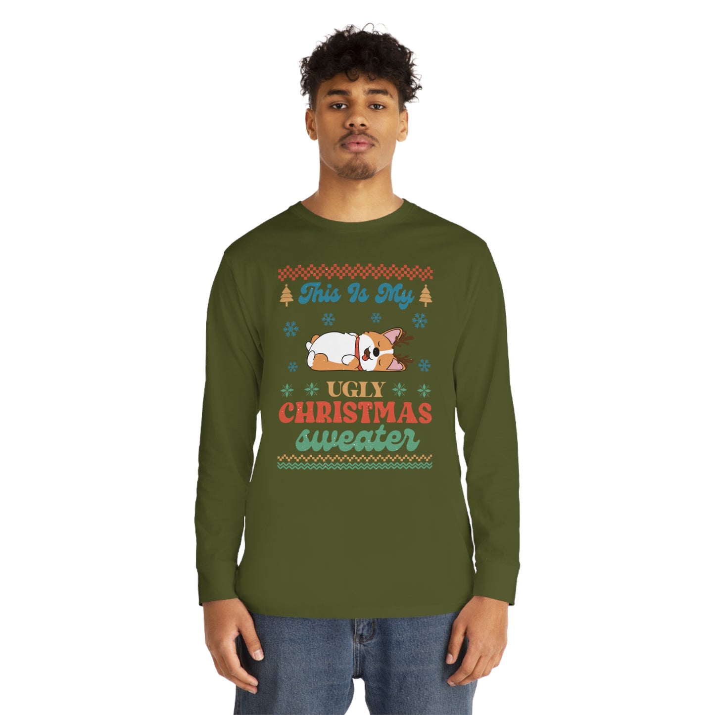 Corgi This is My Ugly Christmas Sweater Long Sleeve Tee