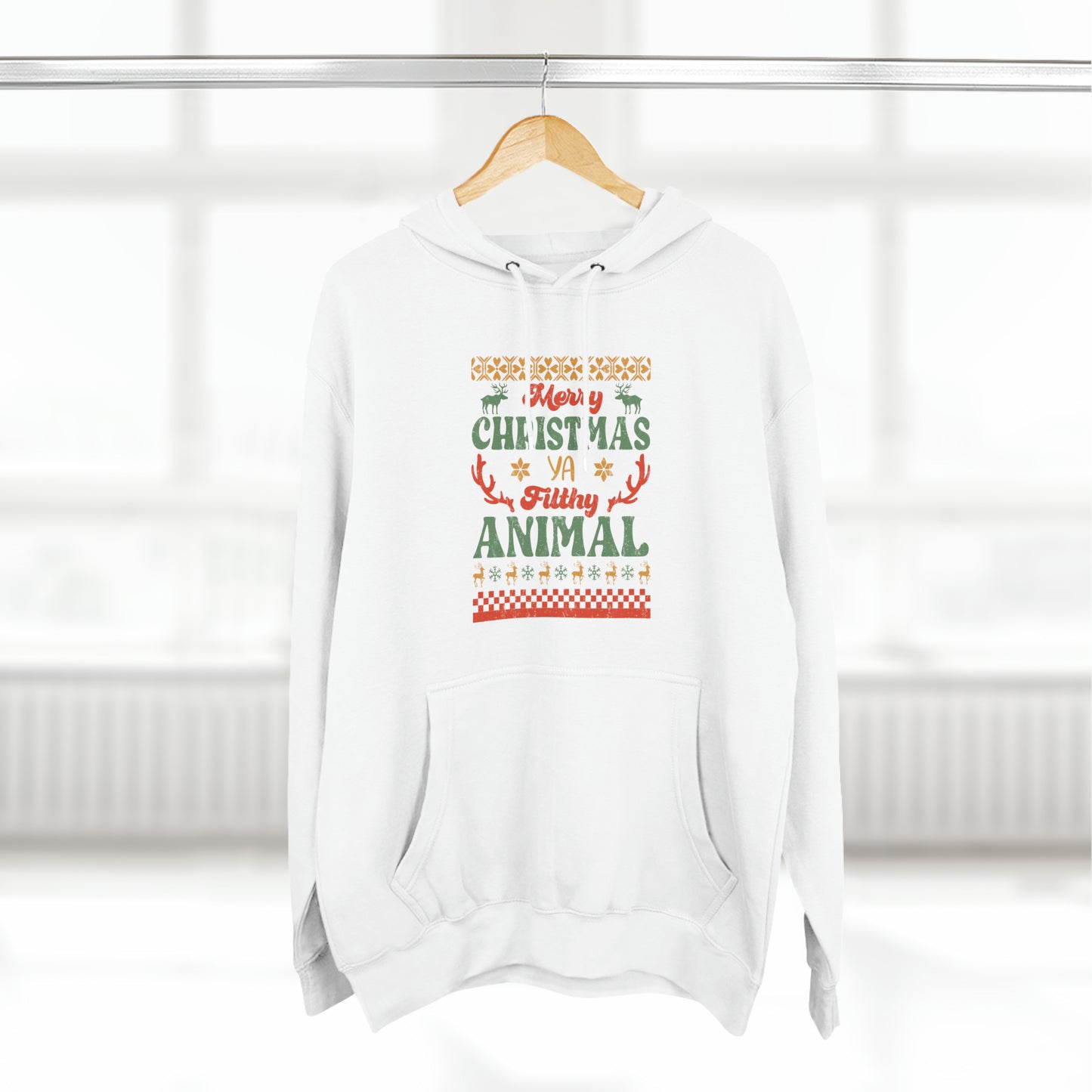 Merry Christmas Ya Filthy Animal Ugly Sweater Pullover Hoodie