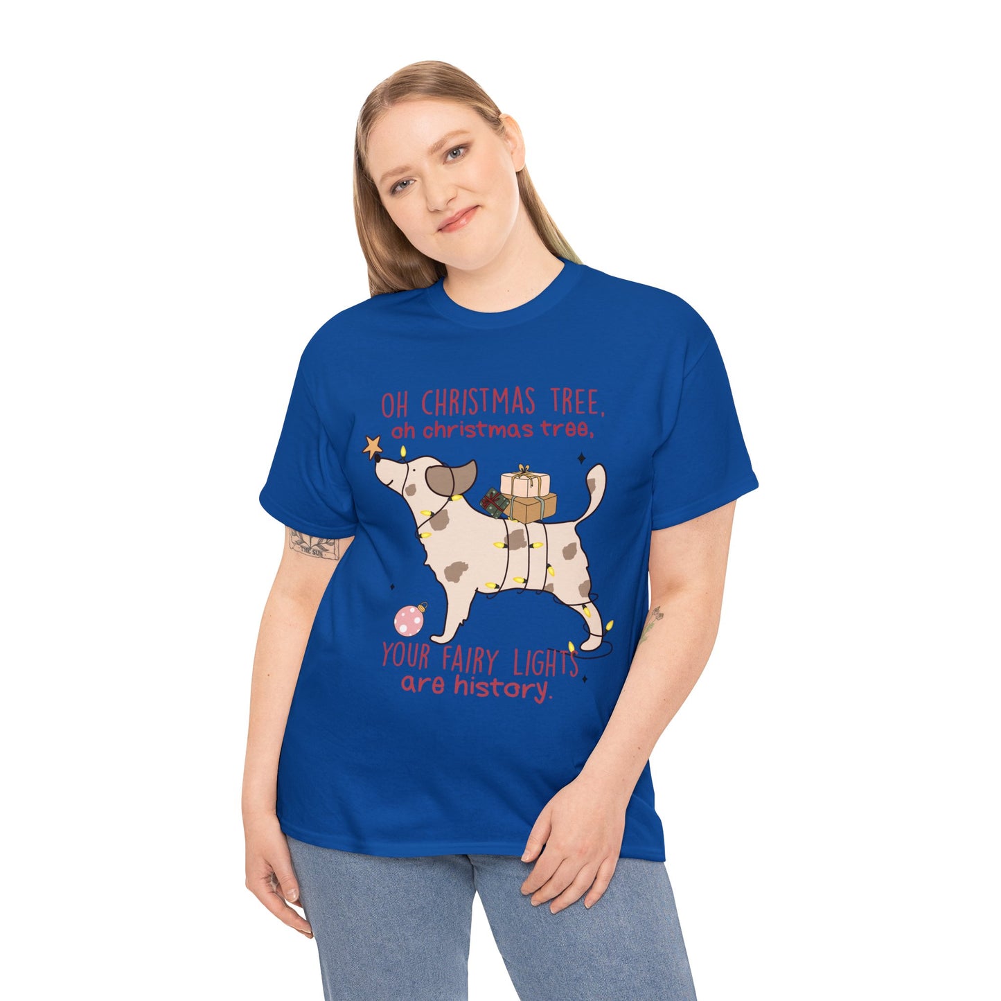 Oh Christmas Tree Your Fairy Lights Are History Dog Short Sleeve Tee