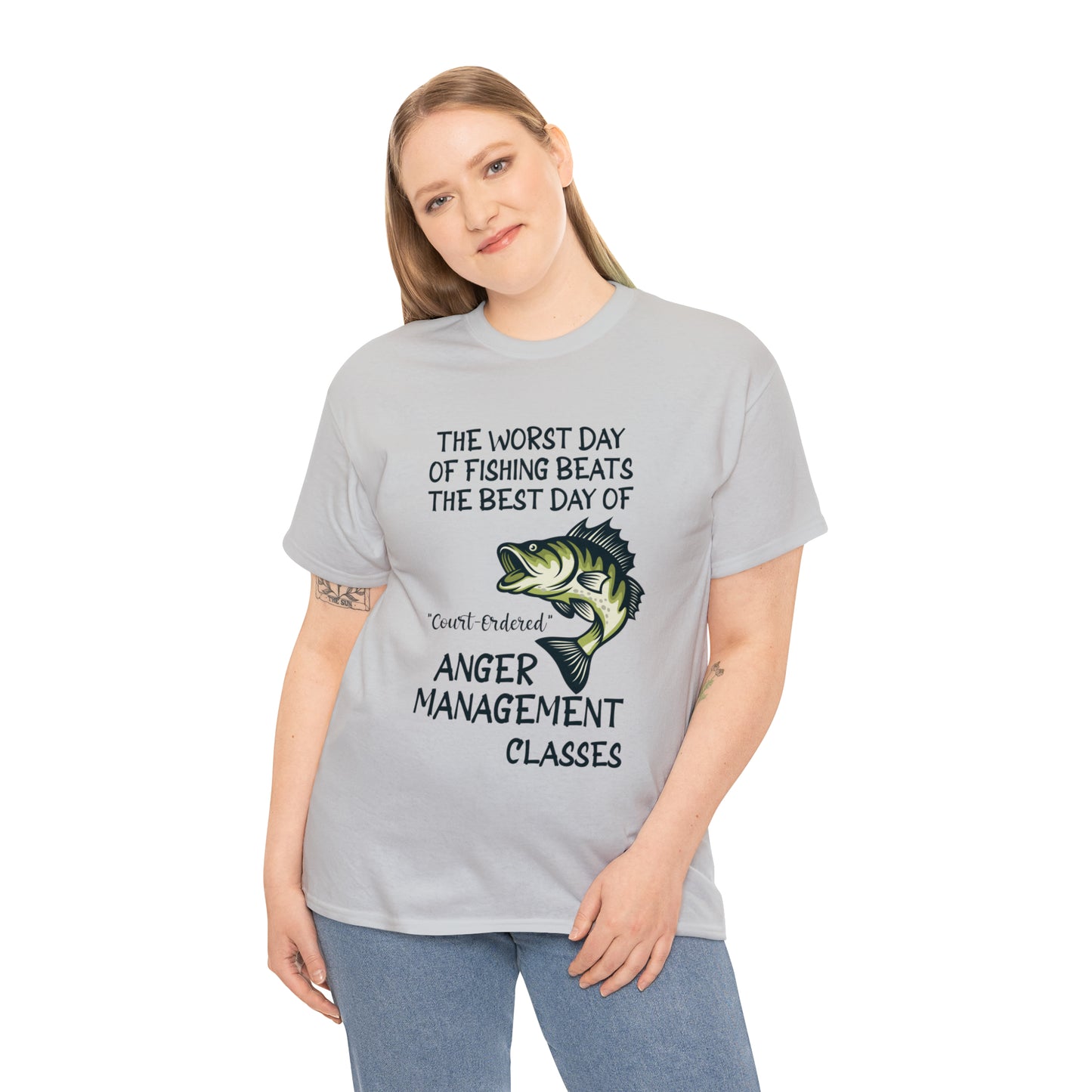 The Worst Day of Fishing Beats the Best Day of Anger Management Classes Short Sleeve Tee