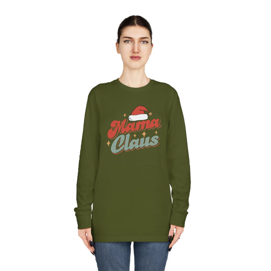 Mama Claus Family Christmas Long Sleeve Tee
