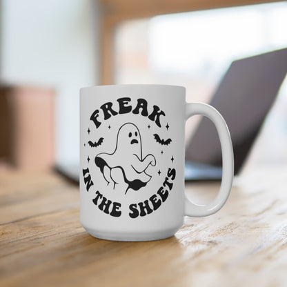 Freak In The Sheets Halloween Mug 15oz