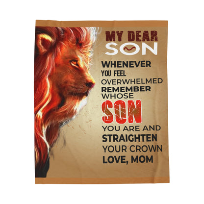 To My Dear Son Whenever You Feel Overwhelmed Love Mom Blanket