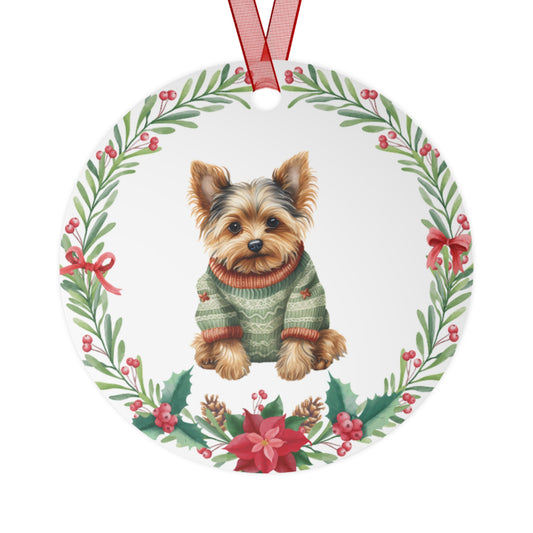 Yorkshire Terrier Dog in Sweater Ornament