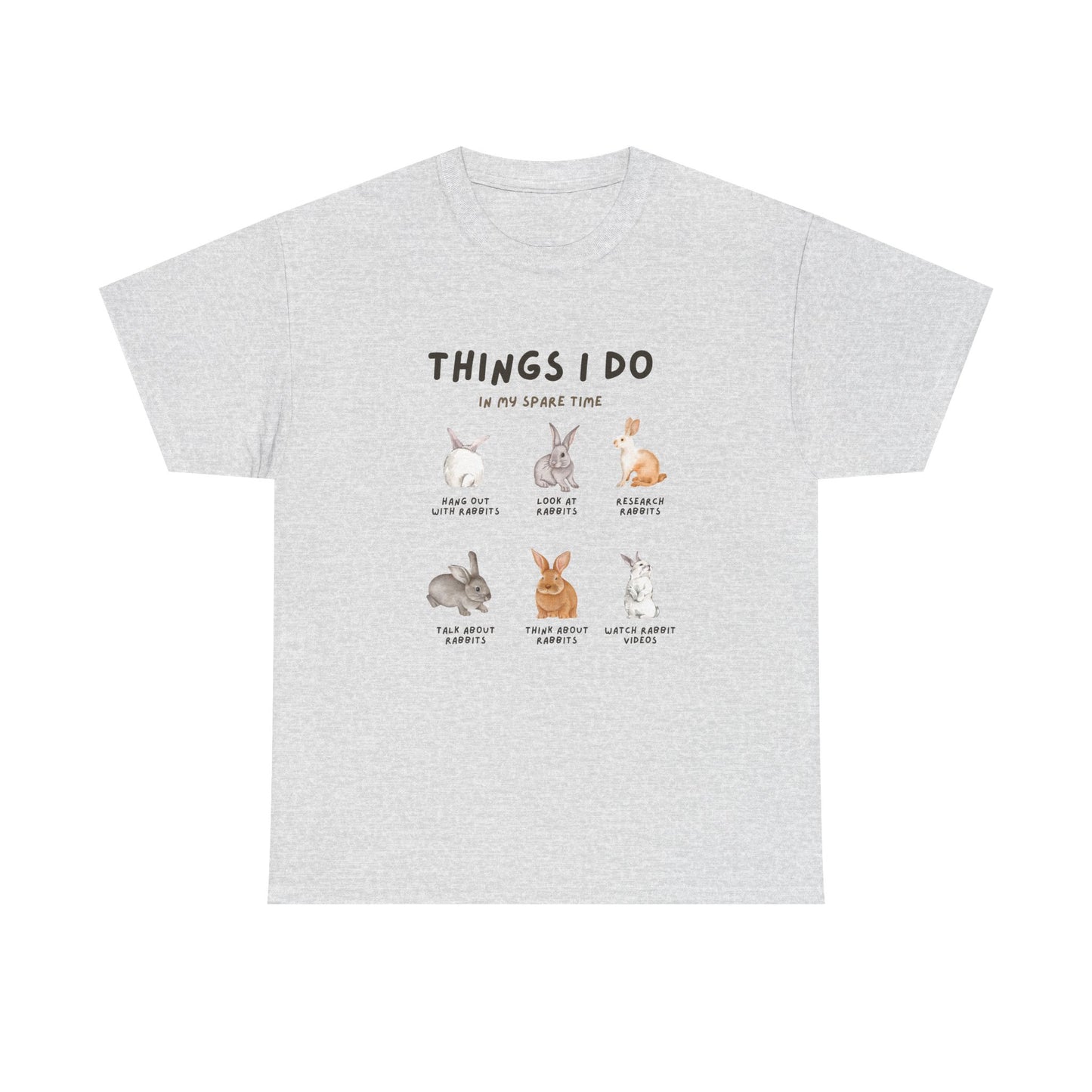 Things I Do In My Spare Time Rabbits Short Sleeve Tshirt