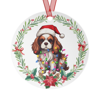 Cavalier King Charles Spaniel Dog in Lights Ornament