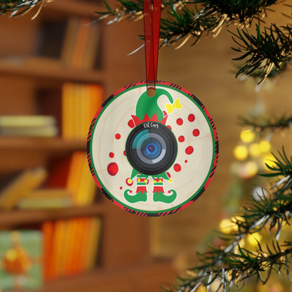 Elf Cam Camera Metal Ornament (Not A Real Camera)