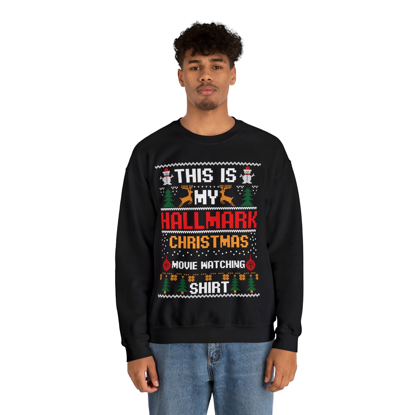 This is My Hallmark Christmas Movie Watching Shirt Ugly Sweater Sweatshirt