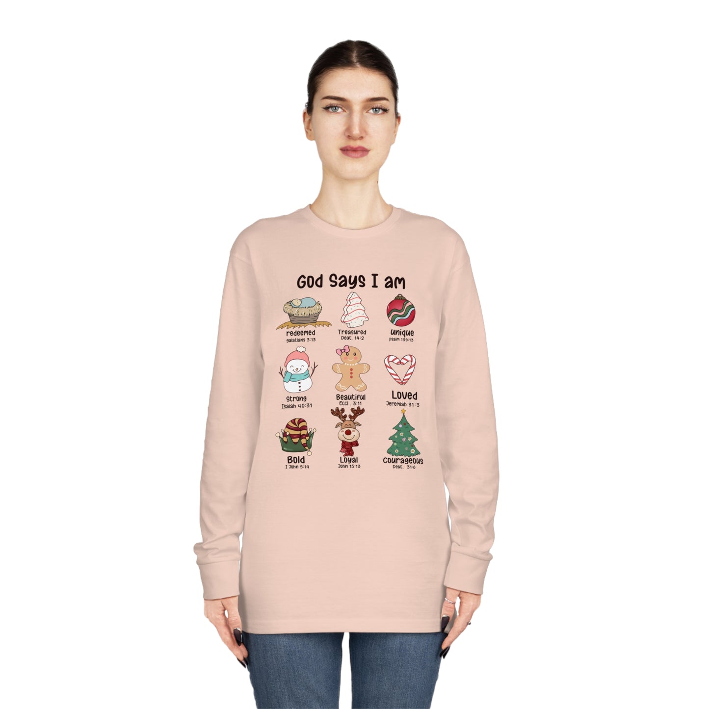 God Says I Am Christmas Long Sleeve T-shirt