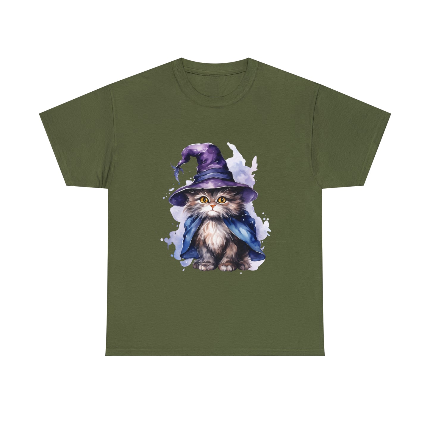 Witch Wizard Cat Halloween Short Sleeve Tee