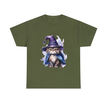Witch Wizard Cat Halloween Short Sleeve Tee