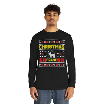 Christmas Frame Ugly Sweater Long Sleeve T-shirt