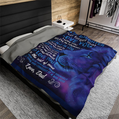 To My Daughter Never Forget Love Dad Blanket