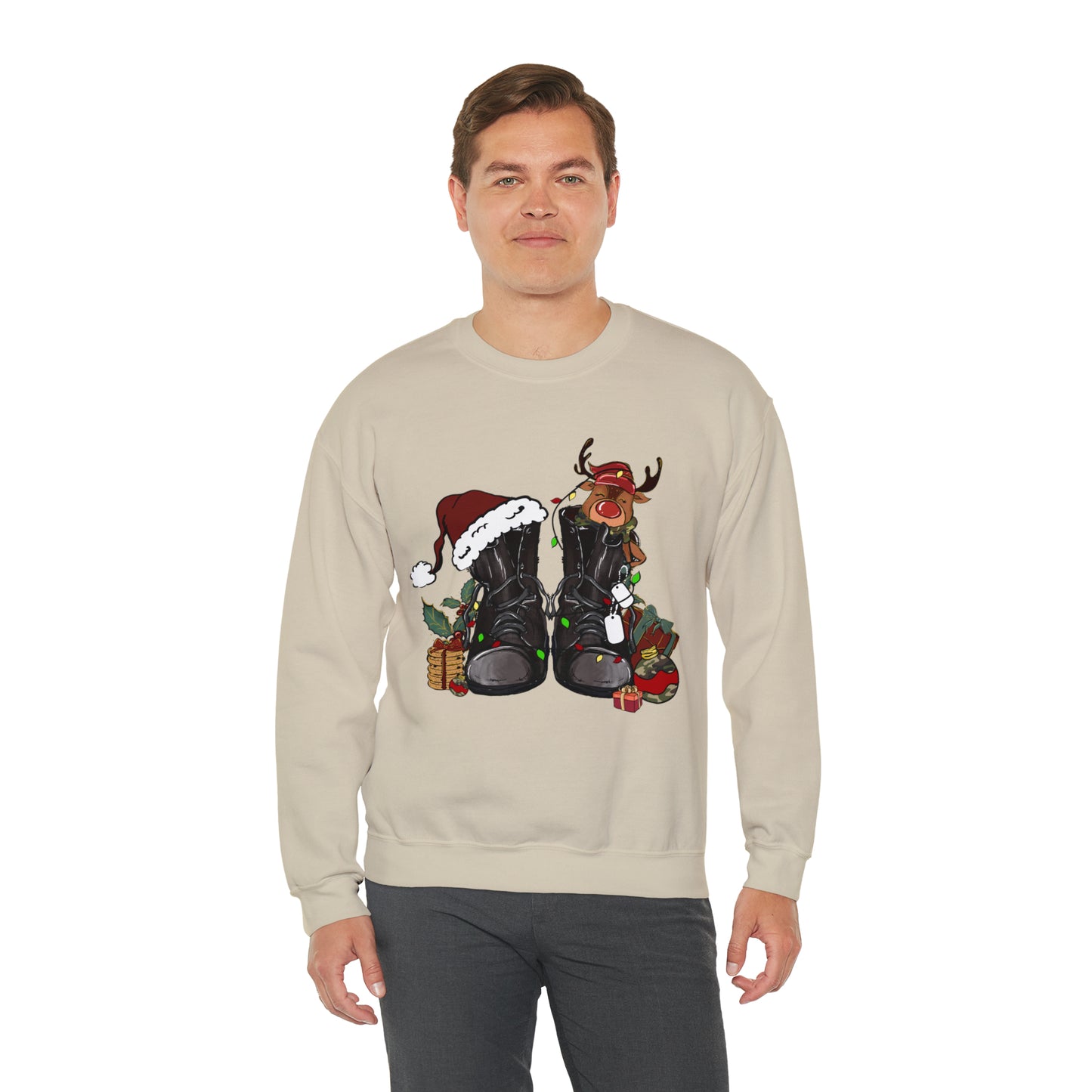 Military Boots Christmas Sweatshirt