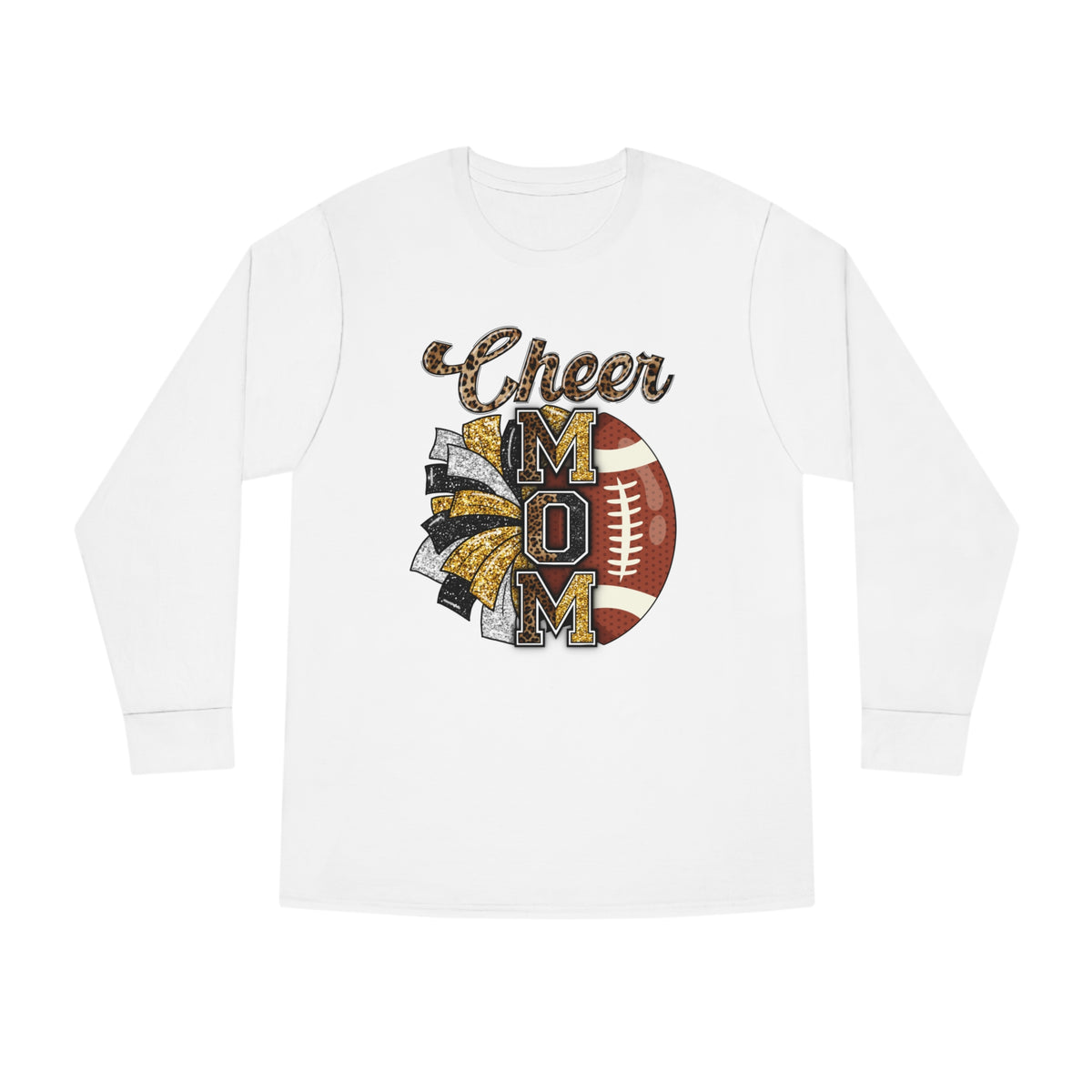 Football Cheer Mom Long Sleeve Tee