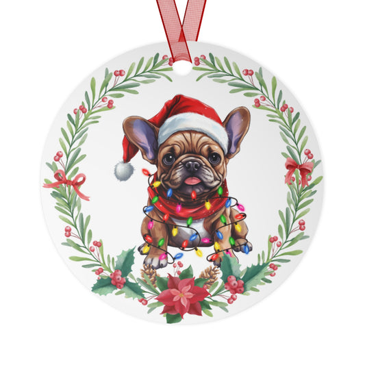 French Bulldog Dog in Lights Ornament