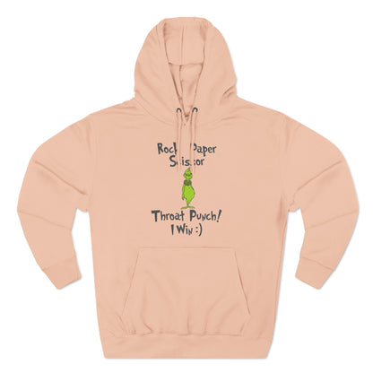 Rock, Paper, Scissors, Throat Punch. I Win! Grinch Christmas Pullover Hoodie