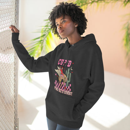 Cupid Find Me a Cowboy Valentine Pullover Hoodie