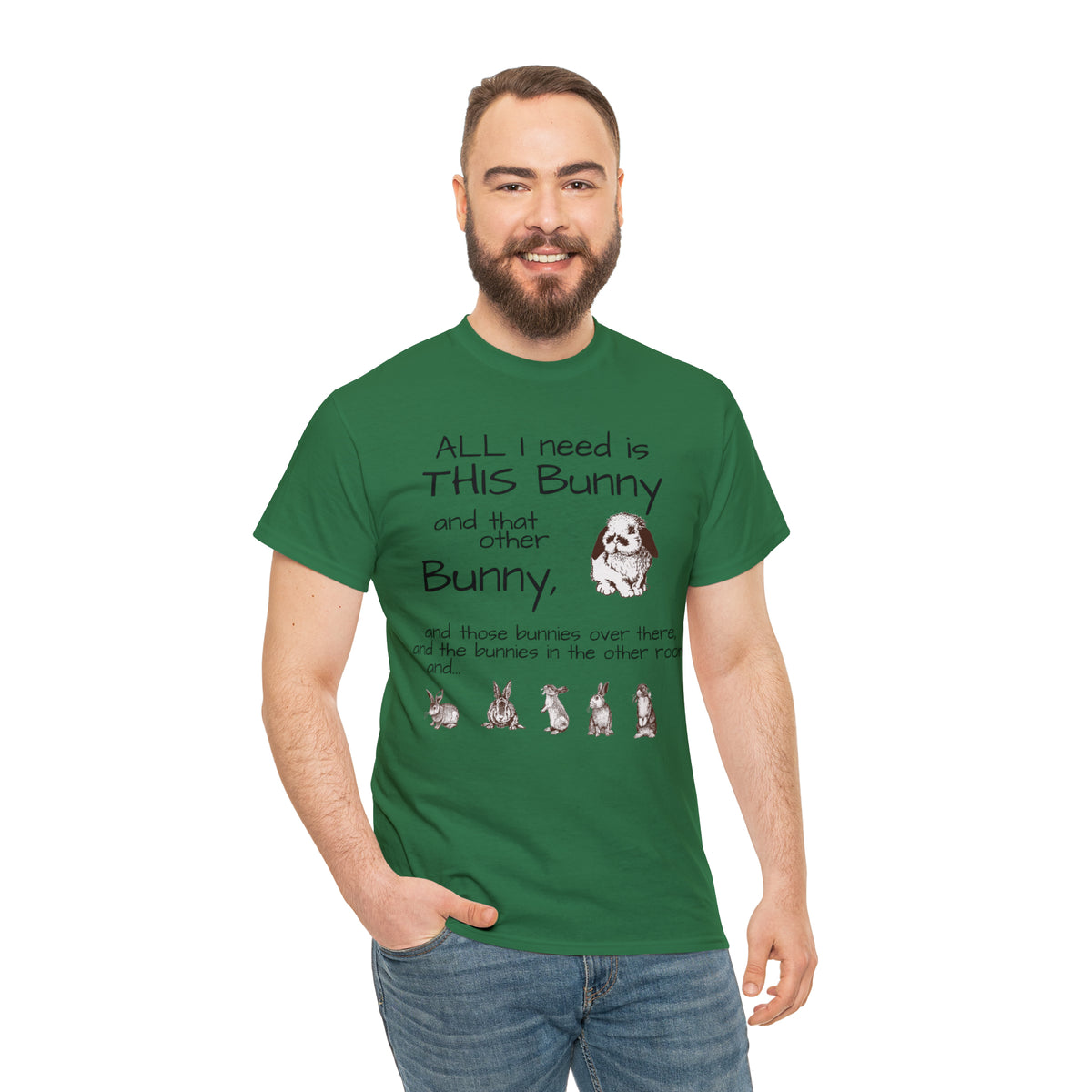 All The Bunnies Rabbit lover Unisex Heavy Cotton Tee