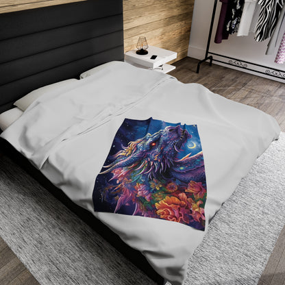 Purple Blue Dragon Blanket