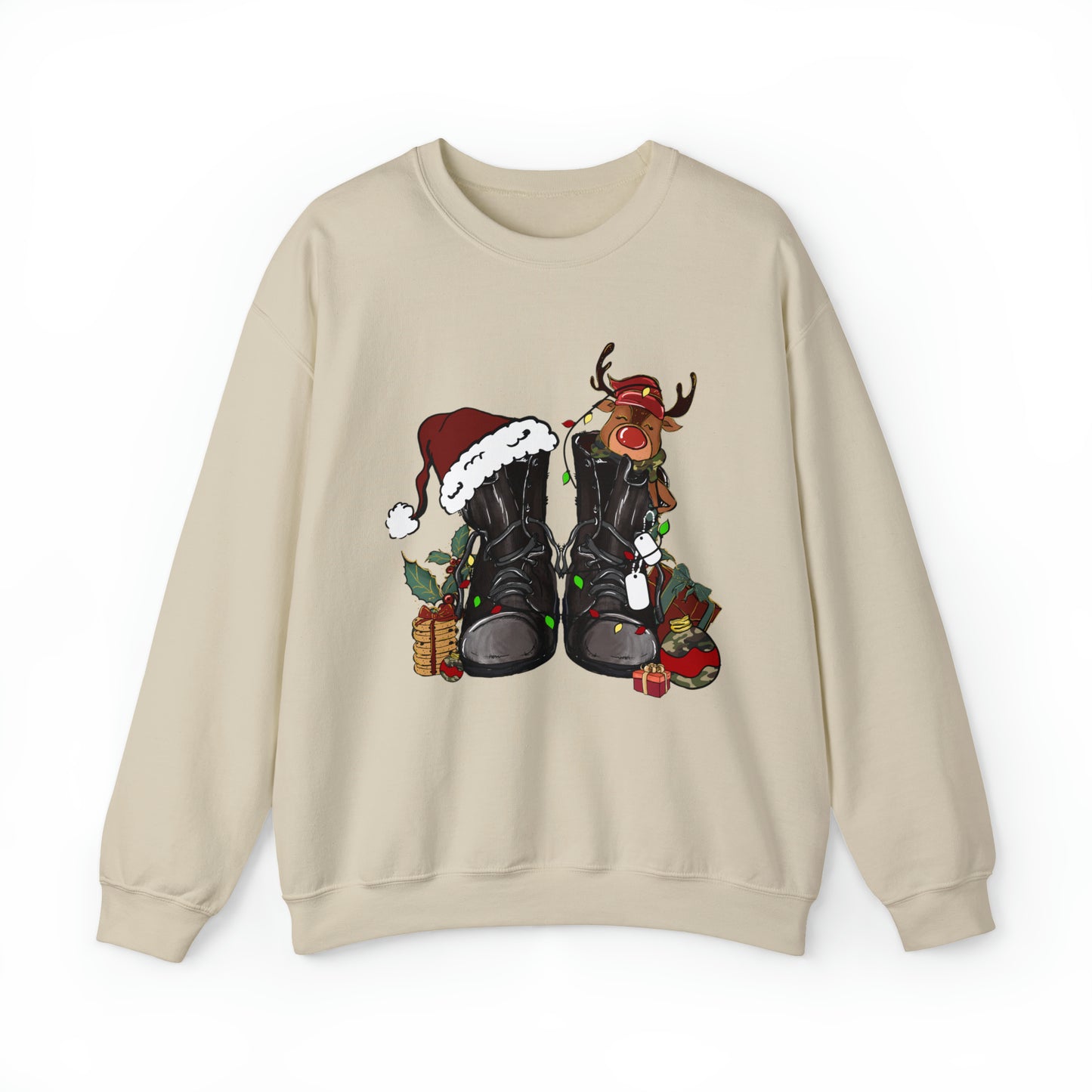 Military Boots Christmas Sweatshirt