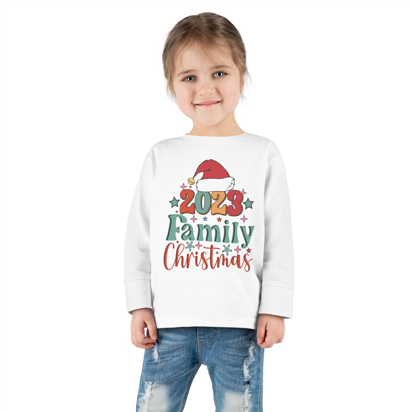 Family Christmas 2023 Toddler Long Sleeve Tee