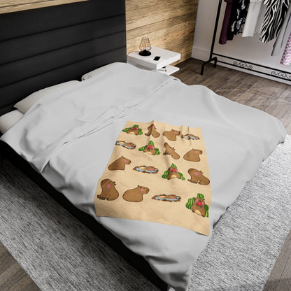 Happy Capybara Blanket