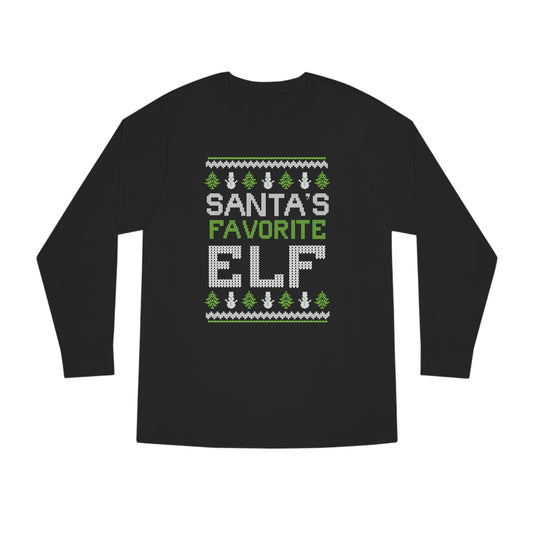 Santa's Favorite Elf Ugly Christmas Sweater Long Sleeve T-shirt