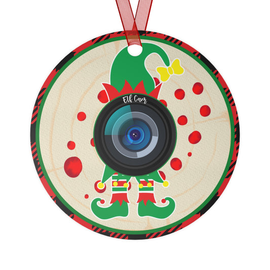 Elf Cam Camera Metal Ornament (Not A Real Camera)