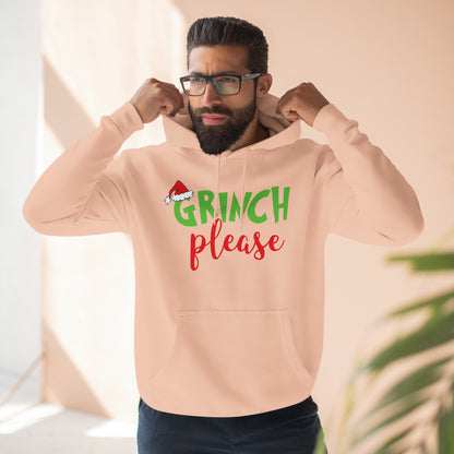 Grinch Please Christmas Pullover Hoodie