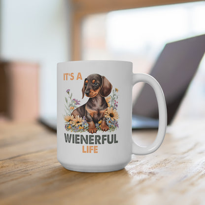 It's A Wienerful Life Dachshund Dog Mug 15oz