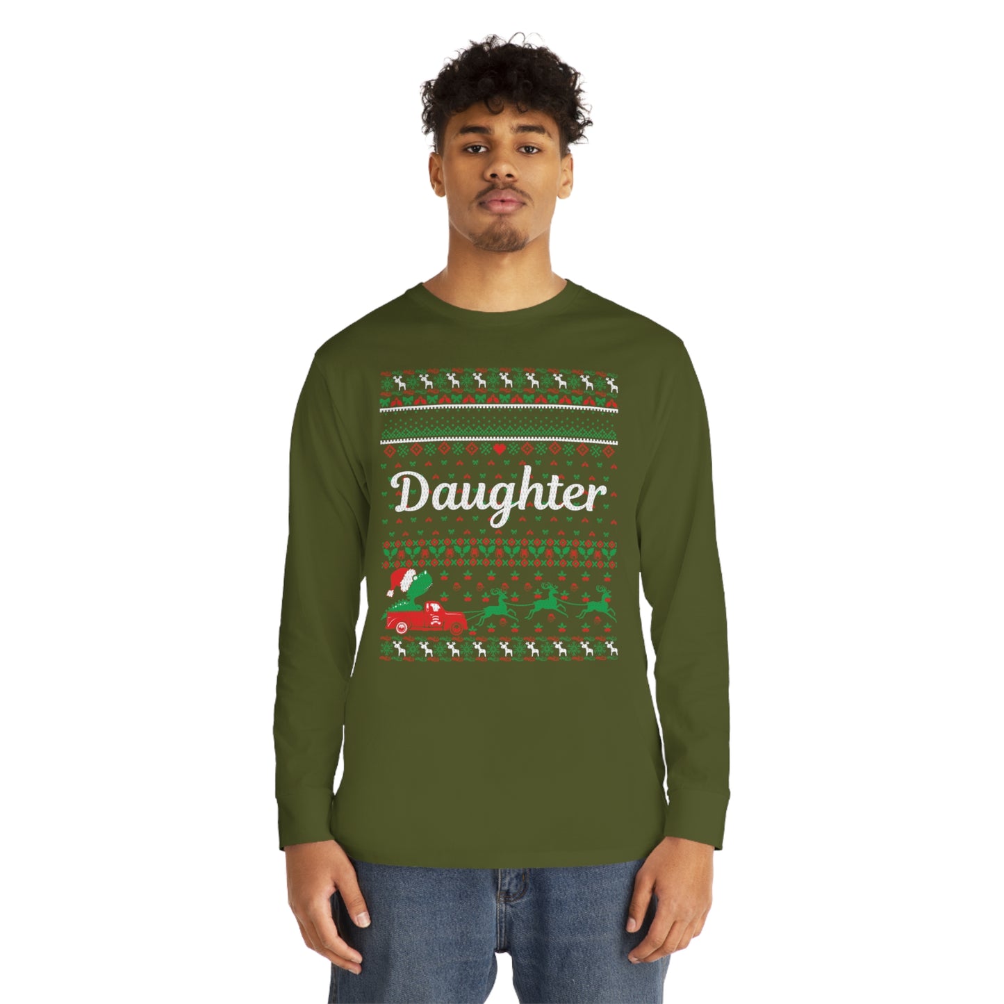 Daughter Christmas Ugly Sweater Long Sleeve T-shirt