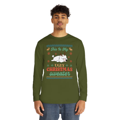 Miniature Poodle This is My Ugly Christmas Sweater Long Sleeve Tee